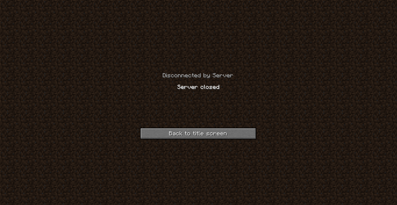Image of Server Closed Error